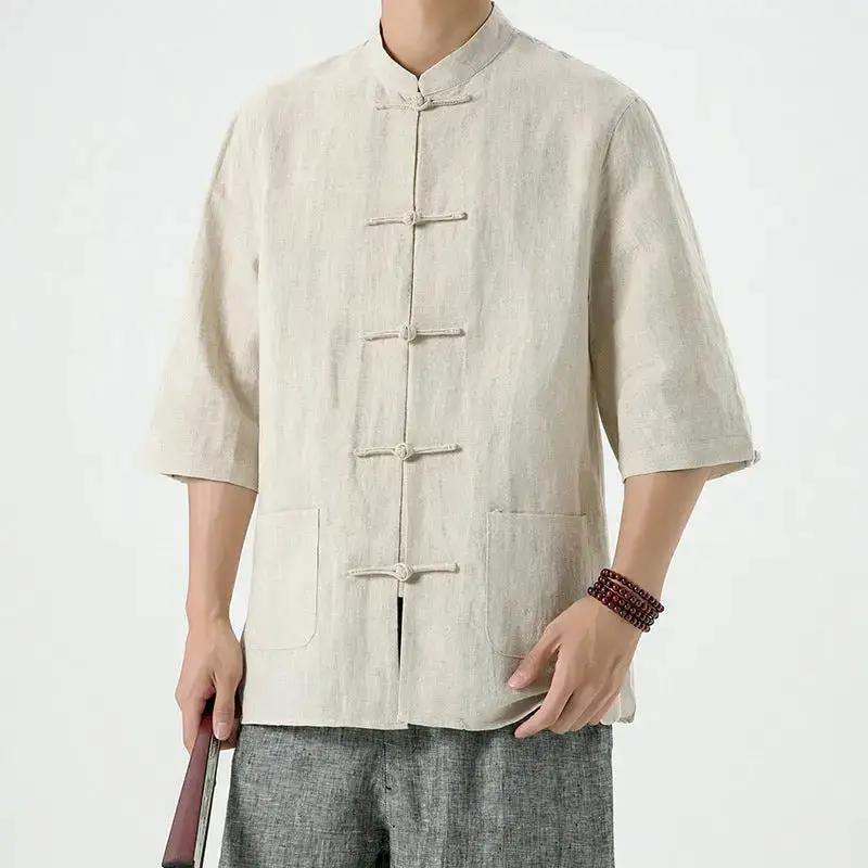 New Chinese Style Retro Tang Suit Chinese Style Shirt by Dropshipman