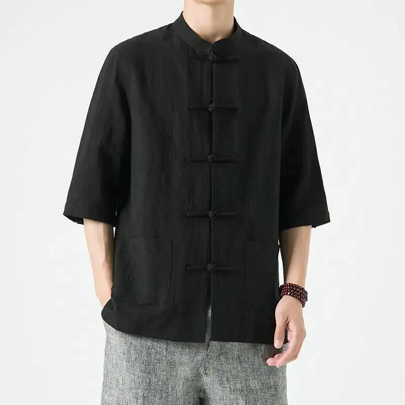 New Chinese Style Retro Tang Suit Chinese Style Shirt by Dropshipman