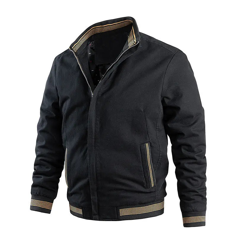 Khaki casual versatile jacket by Dropshipman with a relaxed fit, suitable for everyday wear and stylish comfort.