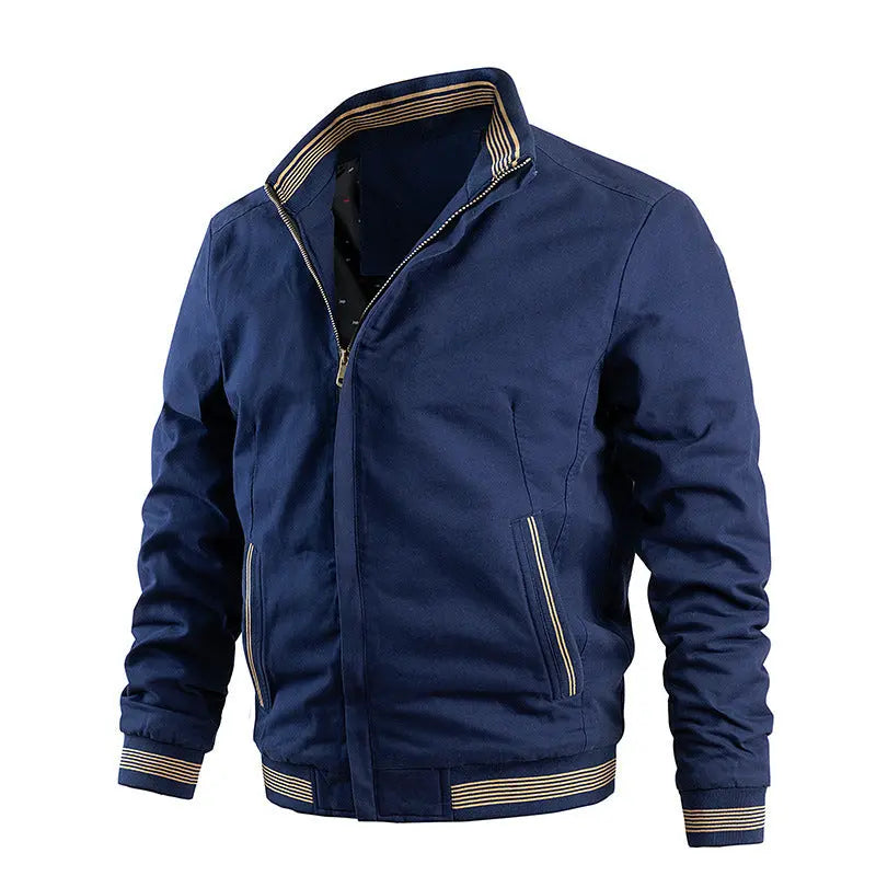Khaki casual jacket by Dropshipman, versatile and relaxed-fit with a stylish, comfortable design for everyday wear.