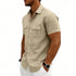 American-style Casual Loose-fit T-shirt With Two Pockets by Dropshipman