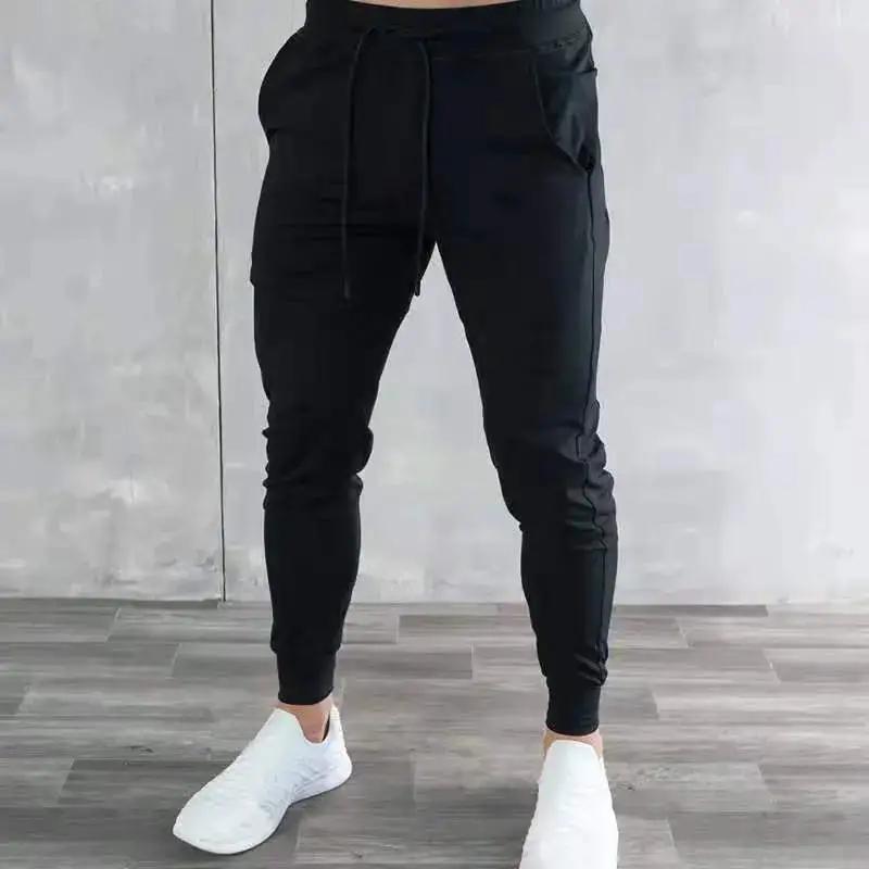 Light blue Korean version slim fit men's fitness jogger pants by Dropshipman, featuring comfortable stretch and tapered design.