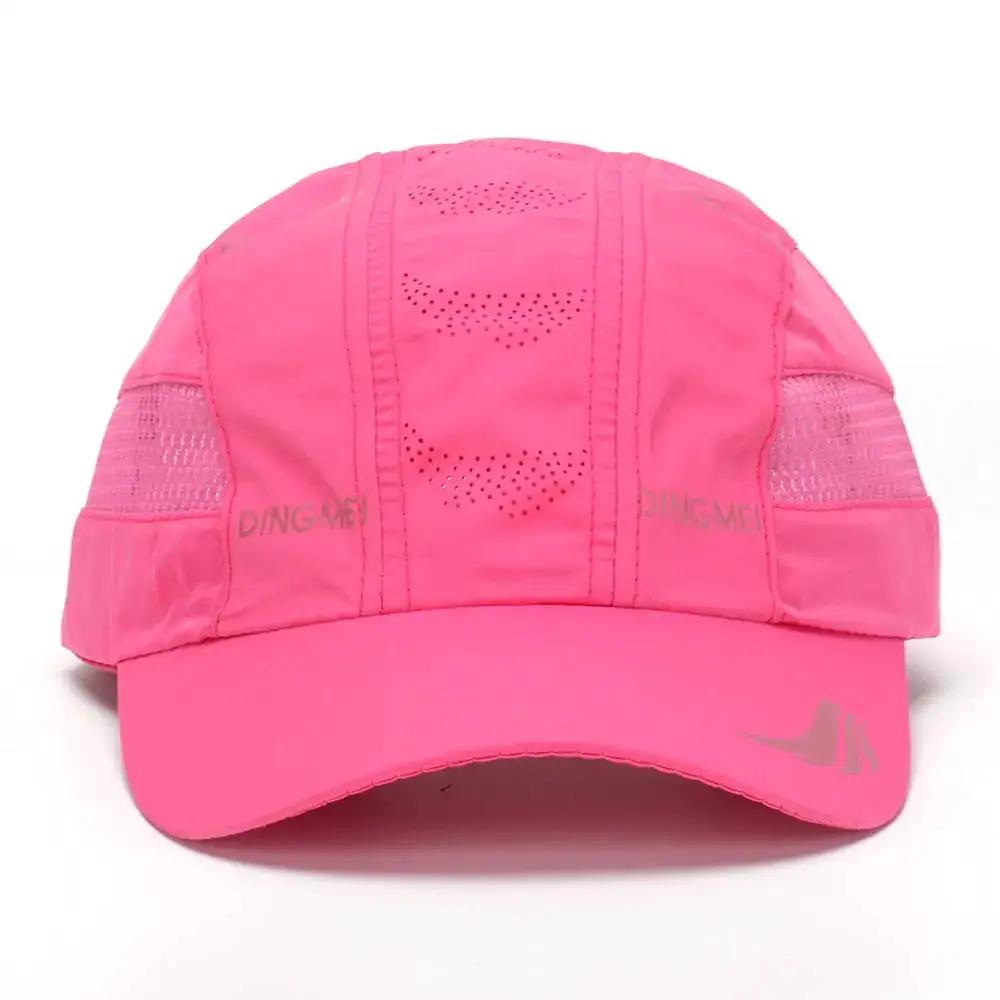 Navy blue men's and women's quick-drying waterproof breathable baseball cap with multi-hole soft brim for outdoor activities.
