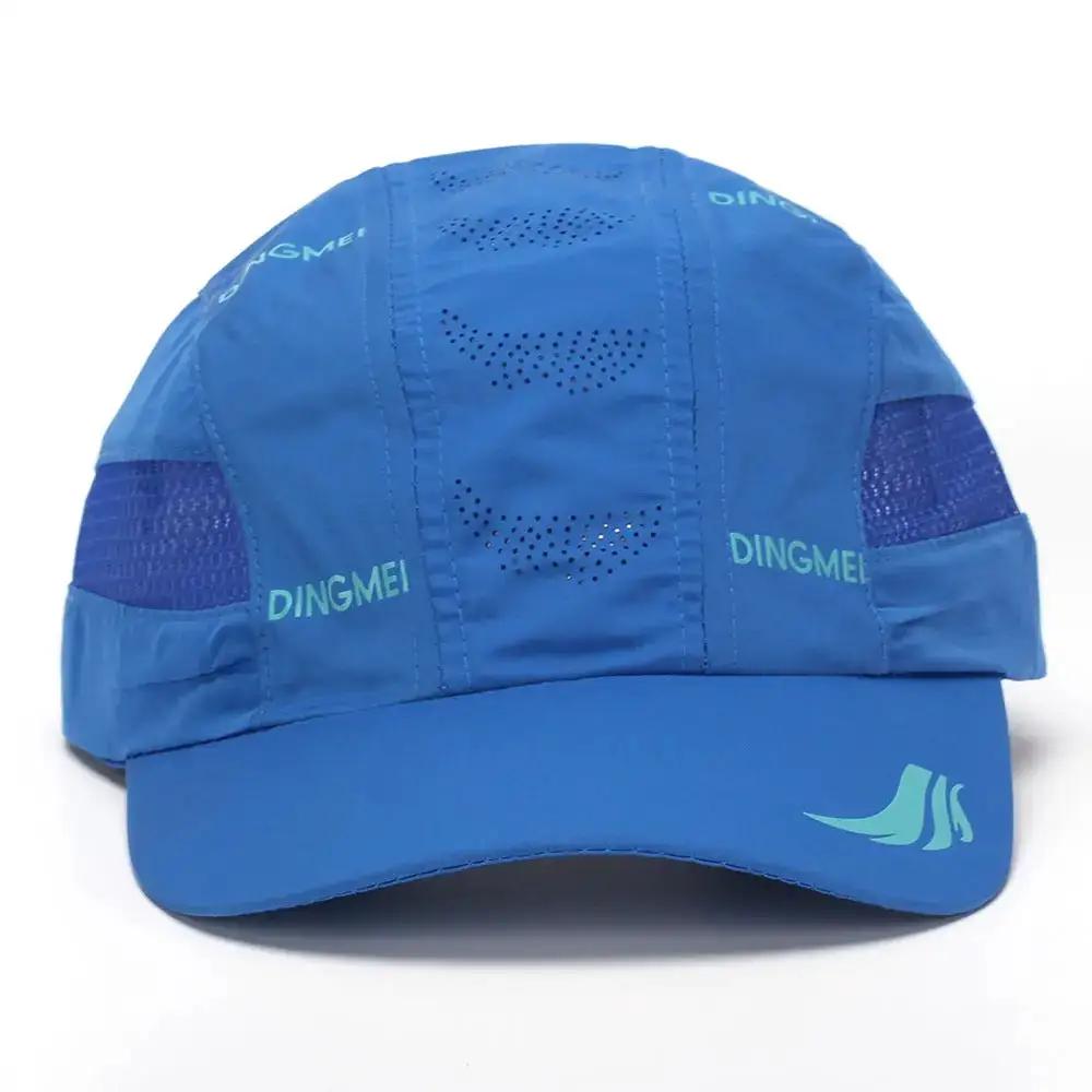 Dropshipman navy blue men's and women's quick-drying waterproof breathable baseball cap with soft brim for outdoor activities.