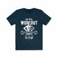 Navy XL "The Real Workout" hoodie by Dropshipman, front view showing casual fit and soft fabric texture.