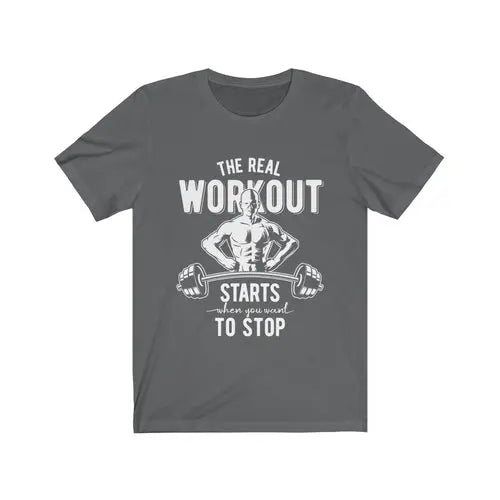 Navy blue XL T-shirt from The Real Workout by Dropshipman, featuring a comfortable fit and casual style.