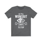 Navy blue XL T-shirt from The Real Workout by Dropshipman, featuring a comfortable fit and casual style.