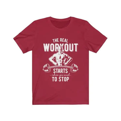 Navy XL T-shirt from The Real Workout collection by Dropshipman, featuring a comfortable fit and bold graphic design.