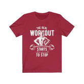Navy XL T-shirt from The Real Workout collection by Dropshipman, featuring a comfortable fit and bold graphic design.