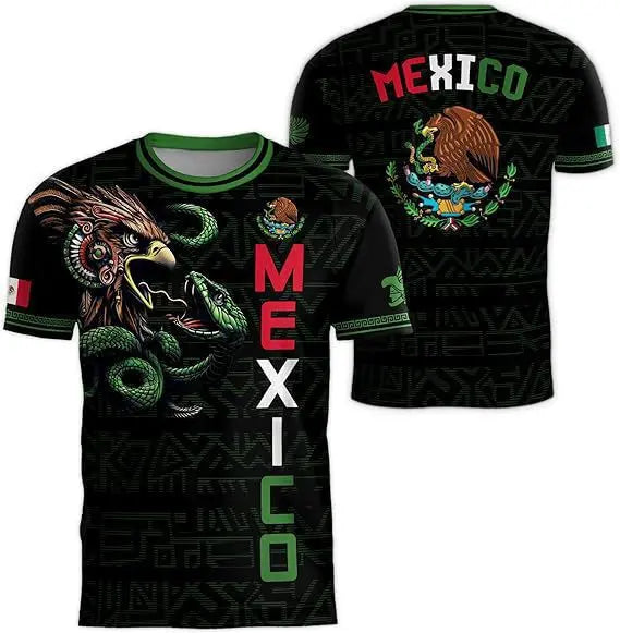 Dropshipman round-neck casual sporty digital-print short-sleeve pullover top with colorful graphic design.