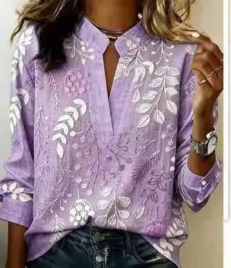 Pullover Versatile Spring Summer Long-sleeve Blouse Top