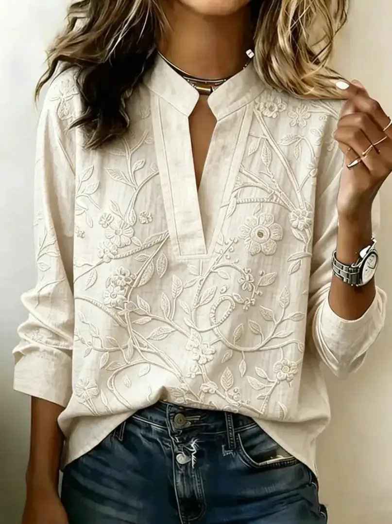 Pullover Versatile Spring Summer Long-sleeve Blouse Top