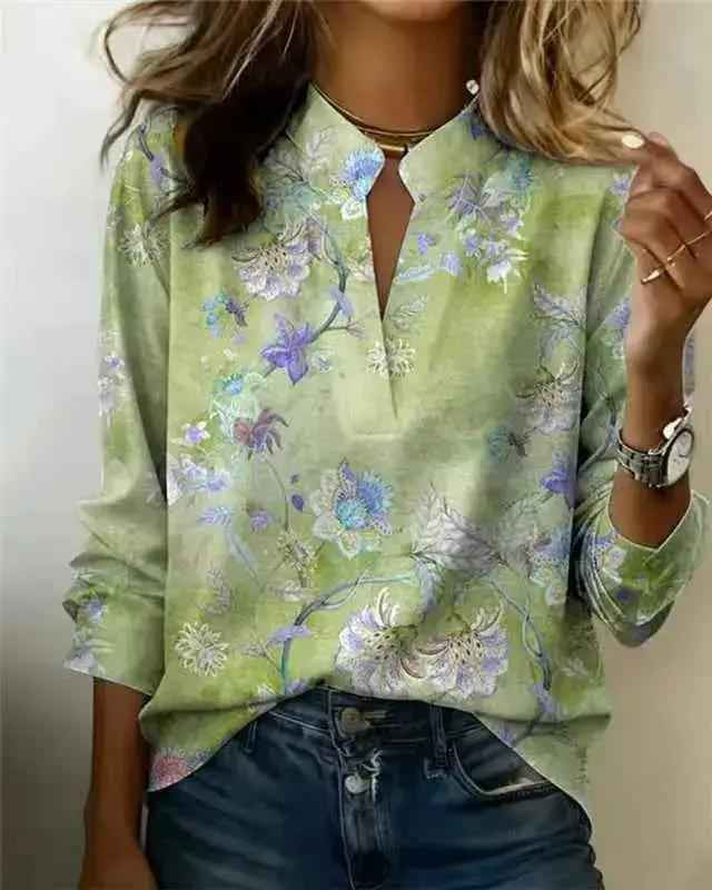 Pullover Versatile Spring Summer Long-sleeve Blouse Top