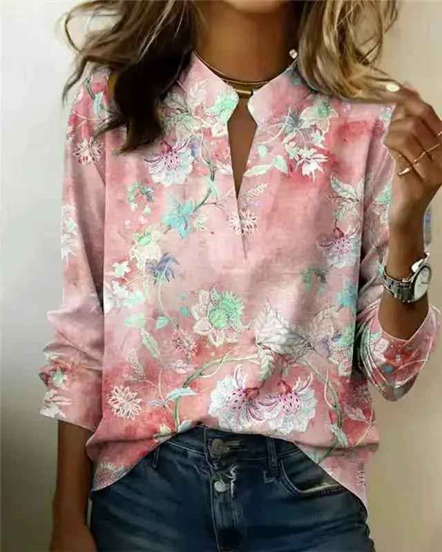 Pullover Versatile Spring Summer Long-sleeve Blouse Top