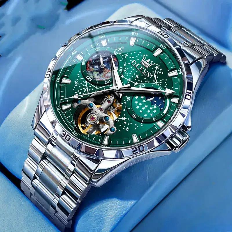 Fashion Starry Sky Mechanical Watch Business Hollow Waterproof Men by Dropshipman