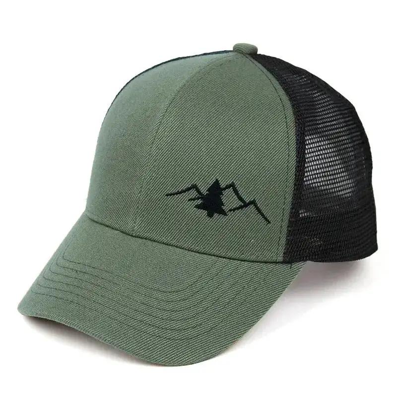 Men's outdoor trucker baseball cap with embroidered design, adjustable fit, by Dropshipman, suitable for casual outdoor wear.