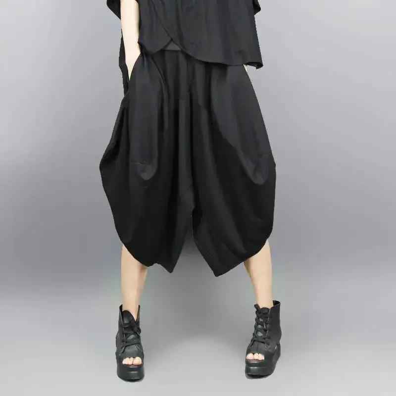 Plus-size Casual Bloomers Womens Loose-fit And Figure-flattering