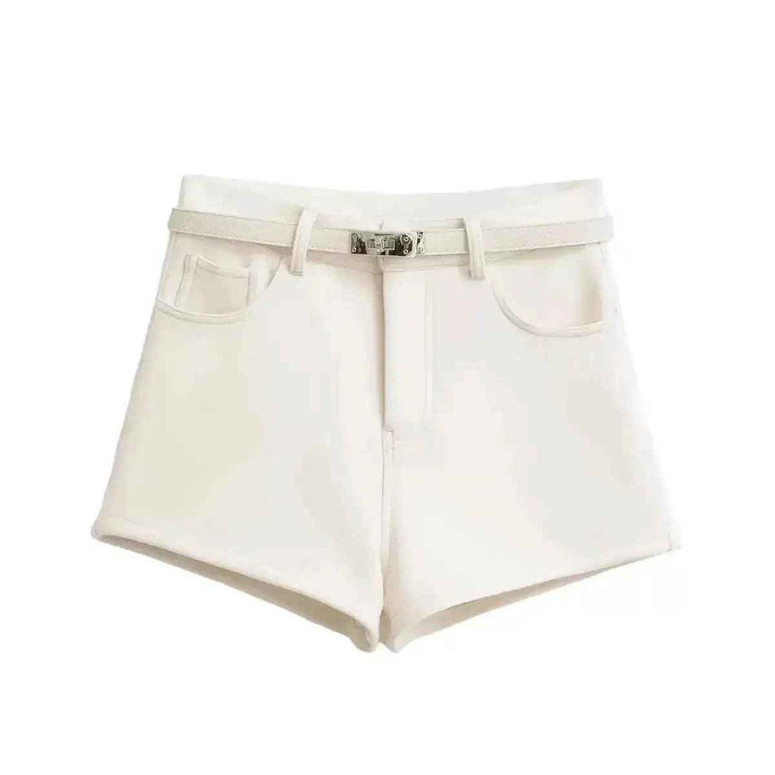 Sexy Velvet-Trimmed High-Waisted Chic Casual Outerwear Hot Pants
