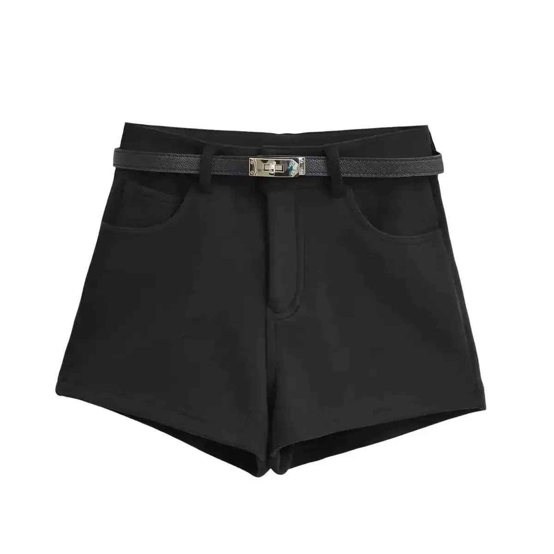 Sexy Velvet-Trimmed High-Waisted Chic Casual Outerwear Hot Pants