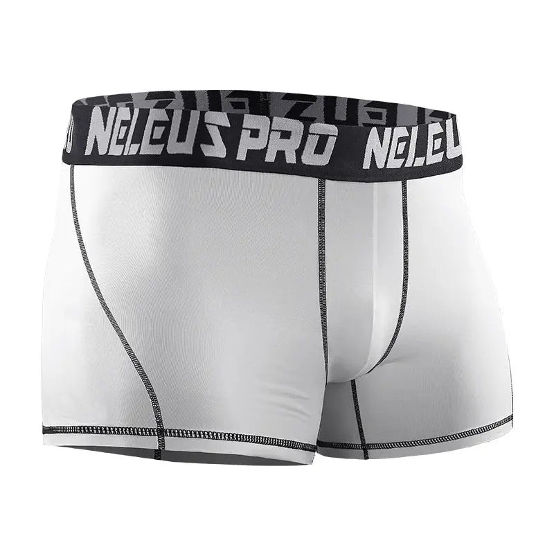 White men's anti-wear leg sports running underwear by Dropshipman, fitted and breathable athletic underwear for active wear.