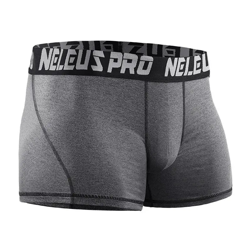 White men's anti-wear leg sports running underwear from Dropshipman, designed for comfort and durability during exercise.
