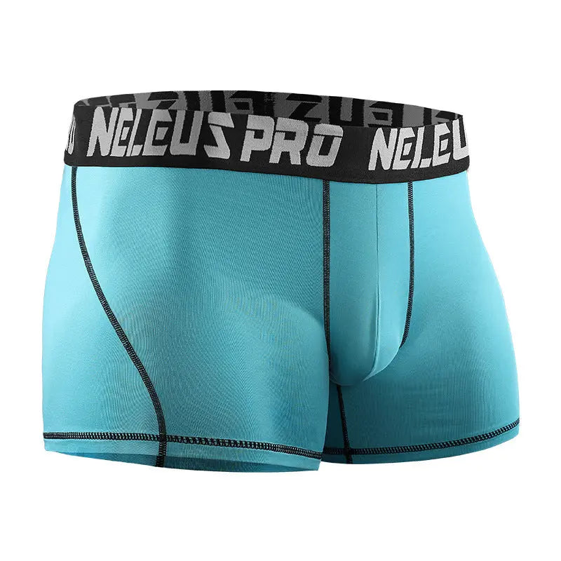 White men's anti-wear leg sports running underwear by Dropshipman, close-up view showing comfortable fit and breathable fabric