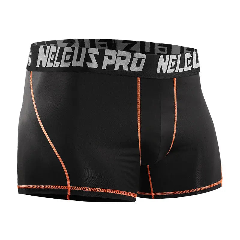 White men's anti-wear leg sports running underwear by Dropshipman, snug fit with breathable fabric for active wear.
