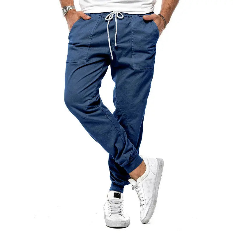 Men's casual spring and autumn tapered loose pants by Dropshipman, suitable for leisure sports and outdoor activities.