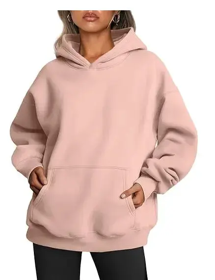 2026 New Arrival Womens Solid Color HoodieFashion Loose Casual Athletic Sweatshirt For Ladies by Dropshipman