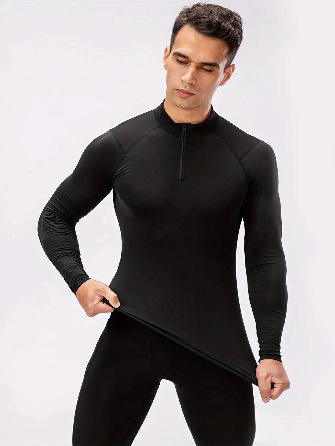 Mens Zip-up Lightweight Stand-collar Long-sleeve by Dropshipman