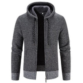 Wine-red winter coat by Dropshipman with zipper closure, hood, long sleeves, drawstring, and plush thick fabric for warmth.