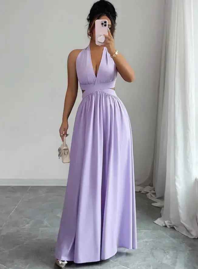 French-style Elegant Womens Beach Vacation Dress