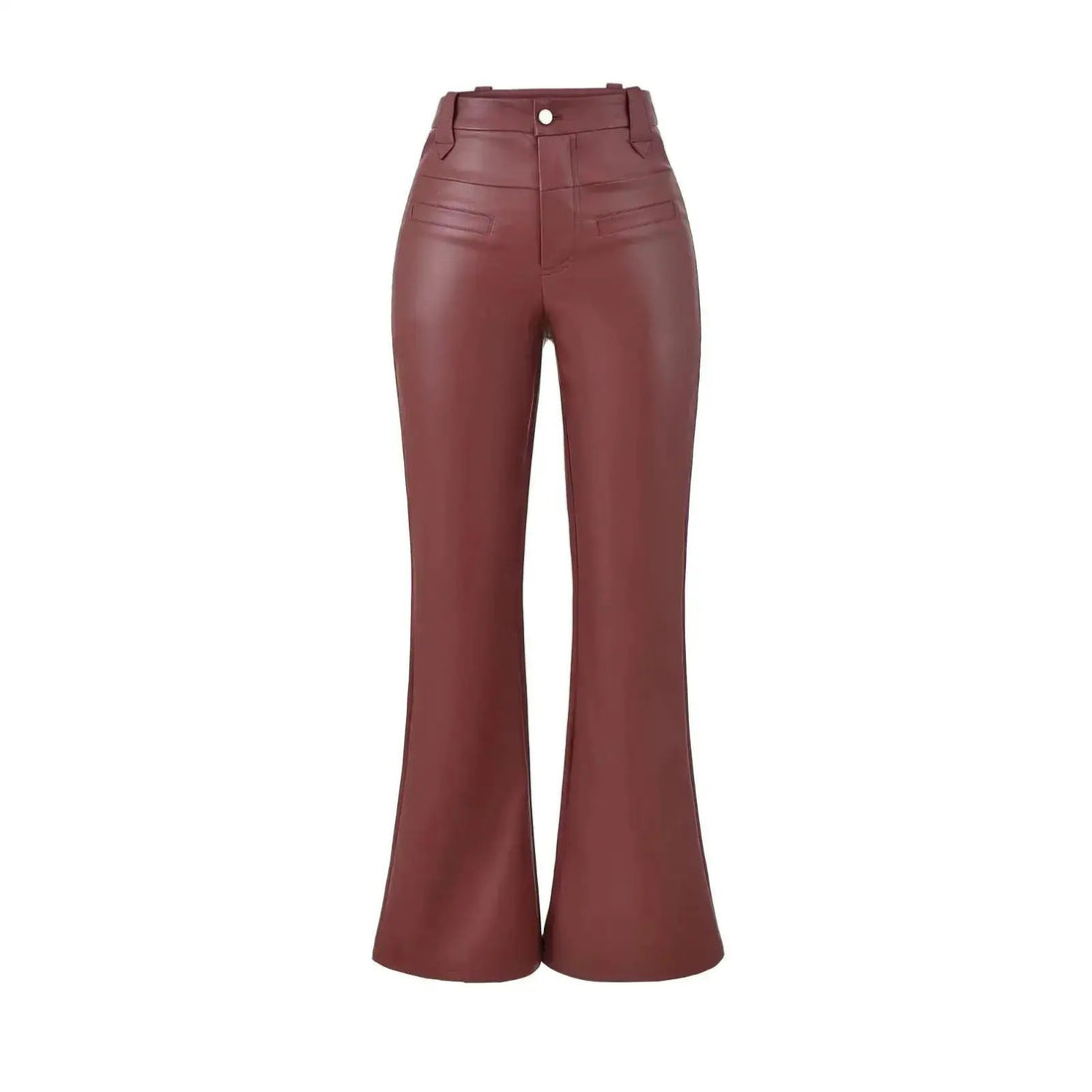 Motorcycle-style High-rise Stretch Straight-leg Bootcut Pants by Dropshipman