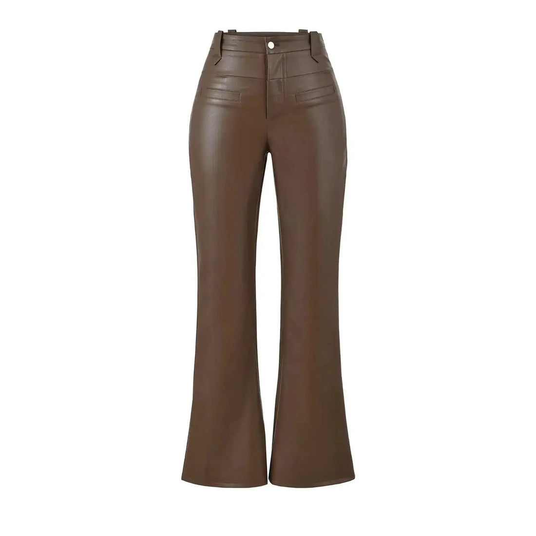 Motorcycle-style High-rise Stretch Straight-leg Bootcut Pants by Dropshipman