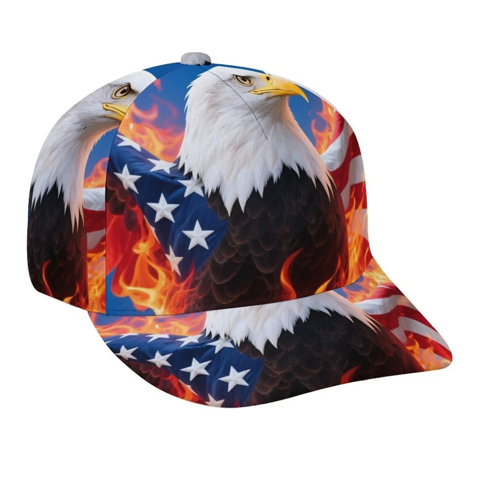 Creative versatile casual printed cap with baseball-style brim by Dropshipman, shown from a side view highlighting the design and brim.