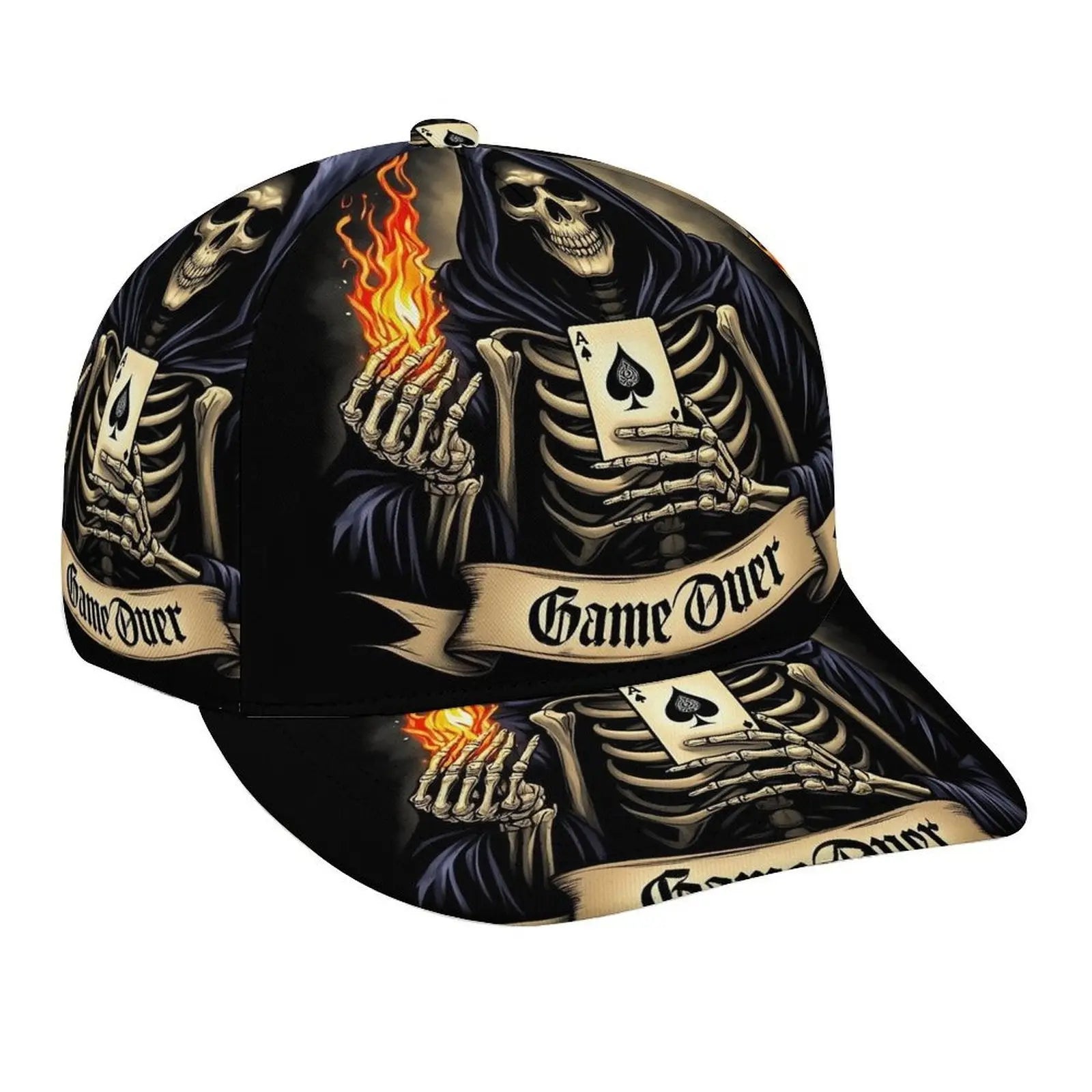 Creative versatile casual printed cap with baseball-style brim, featuring a stylish design and adjustable fit from Dropshipman.