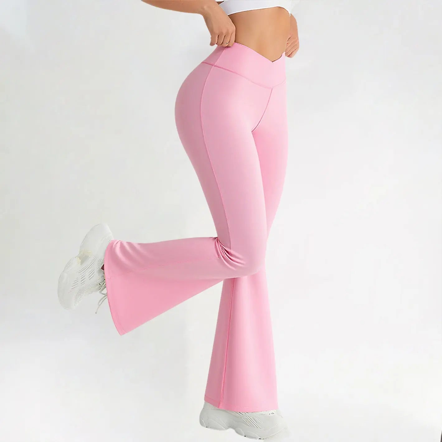 Black cross-waist yoga fitness pants by Dropshipman, featuring hip-lifting and butt-lifting design for active wear.