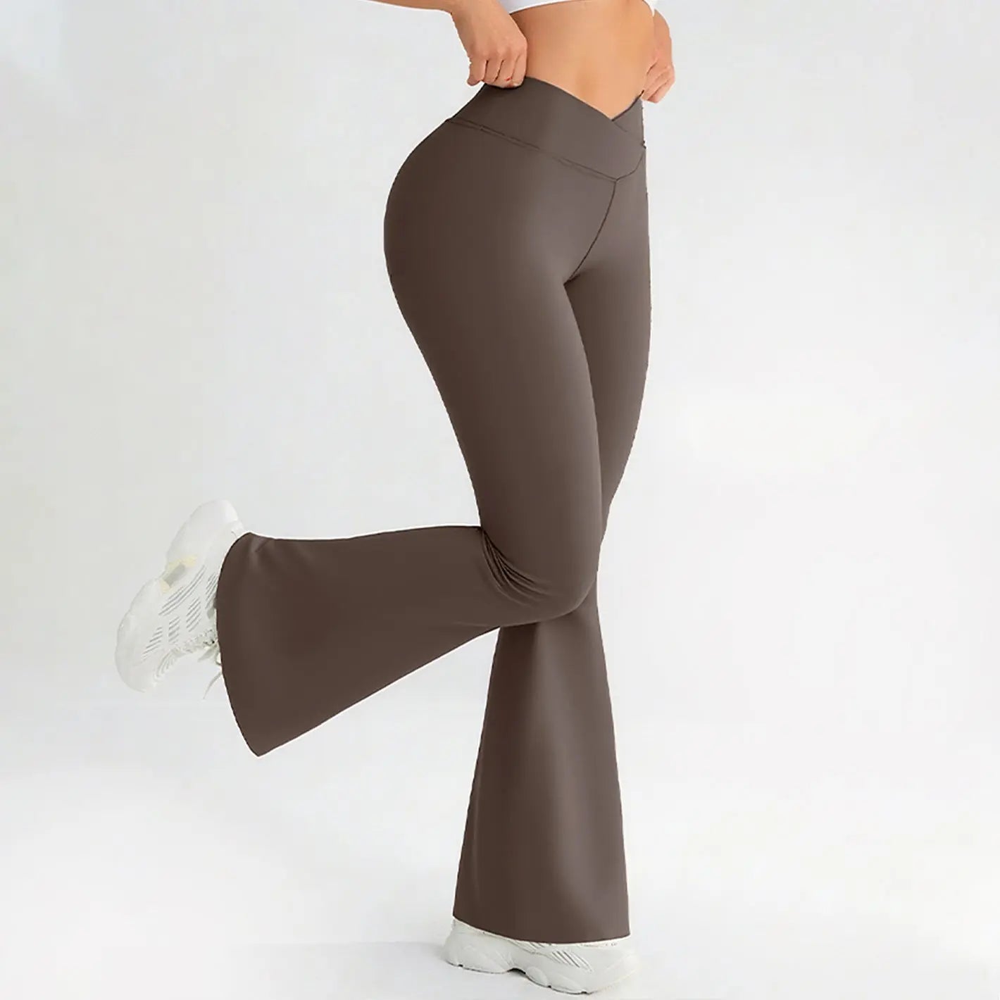 Black cross-waist hip-lifting and butt-lifting yoga fitness pants by Dropshipman, designed for comfort and shaping during workouts.