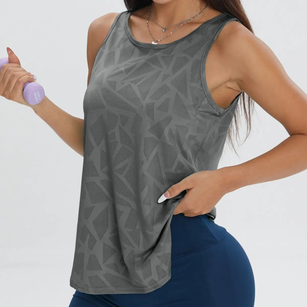 White seamless workout top by Dropshipman, breathable and comfortable for active wear, fitted design, shown on a mannequin