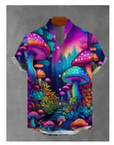 Mens Hawaiian-style breathable and fashionable shirt by Dropshipman, featuring a vibrant tropical print and lightweight fabric.