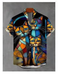 Mens Hawaiian-style fashionable breathable shirt by Dropshipman, featuring tropical print and lightweight fabric for casual wear.