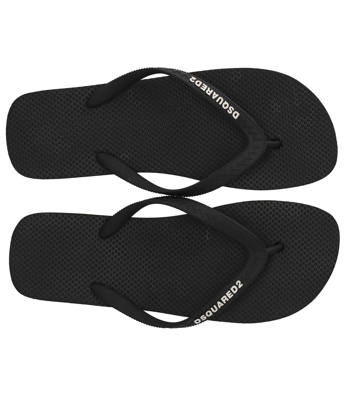 Dsquared2 Black Flip Flops With Logo
