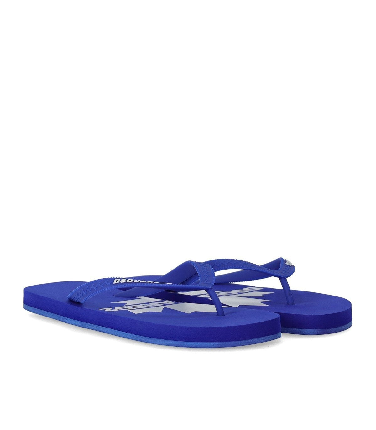 Dsquared2 Electric Blue Flip Flops With Logo
