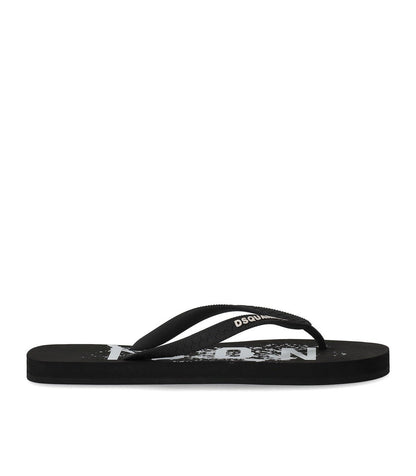 Dsquared2 Icon Splash Black Flip Flops