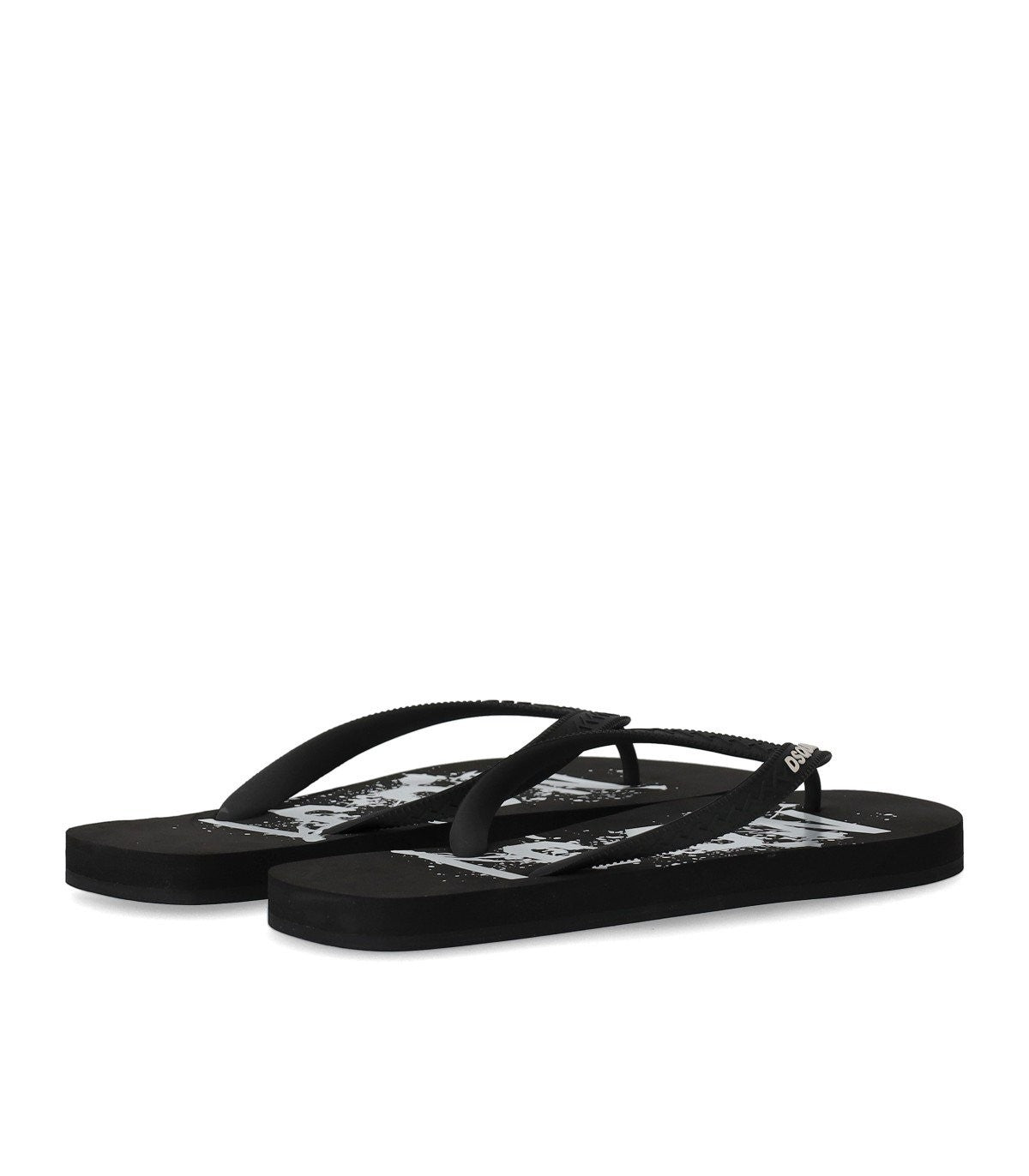 Dsquared2 Icon Splash Black Flip Flops