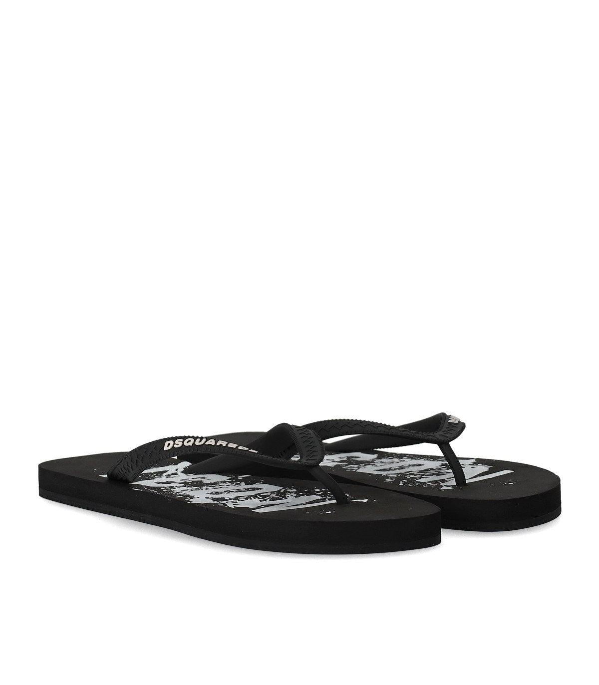 Dsquared2 Icon Splash Black Flip Flops
