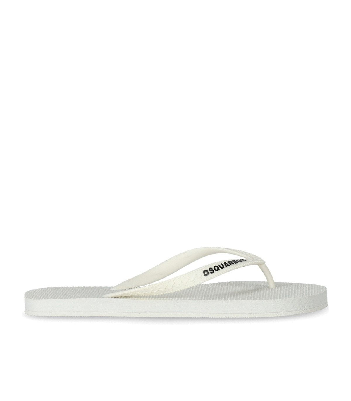 Dsquared2 White Flip Flops With Logo