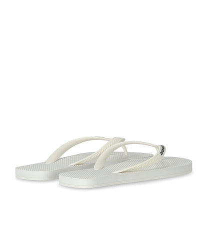 Dsquared2 White Flip Flops With Logo
