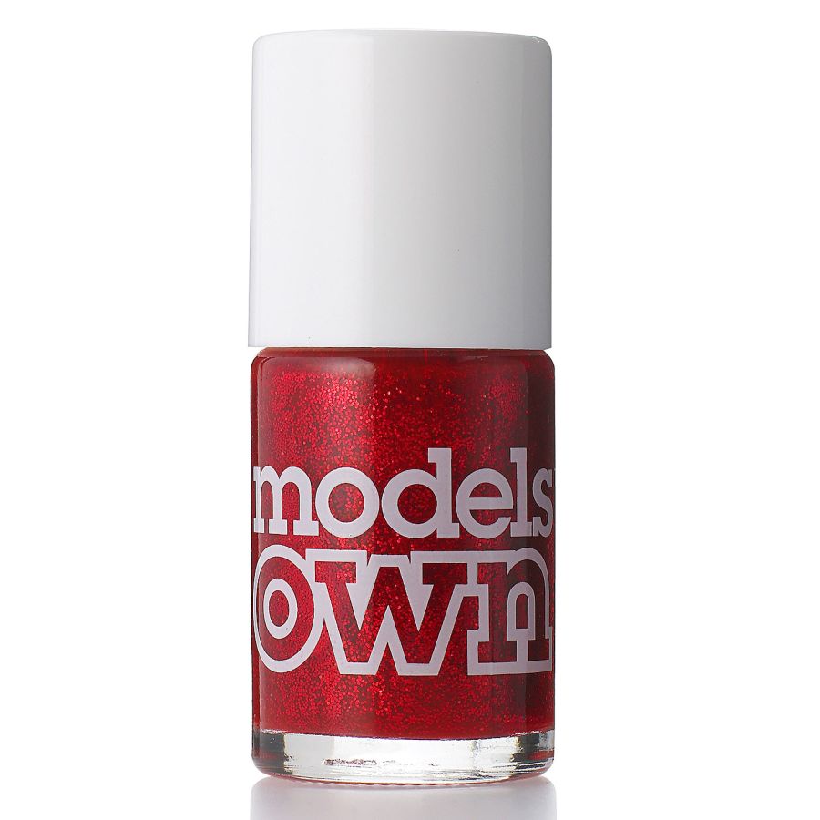 Models Own Scarlet Sparkle Glitter Nail Polish 14ml