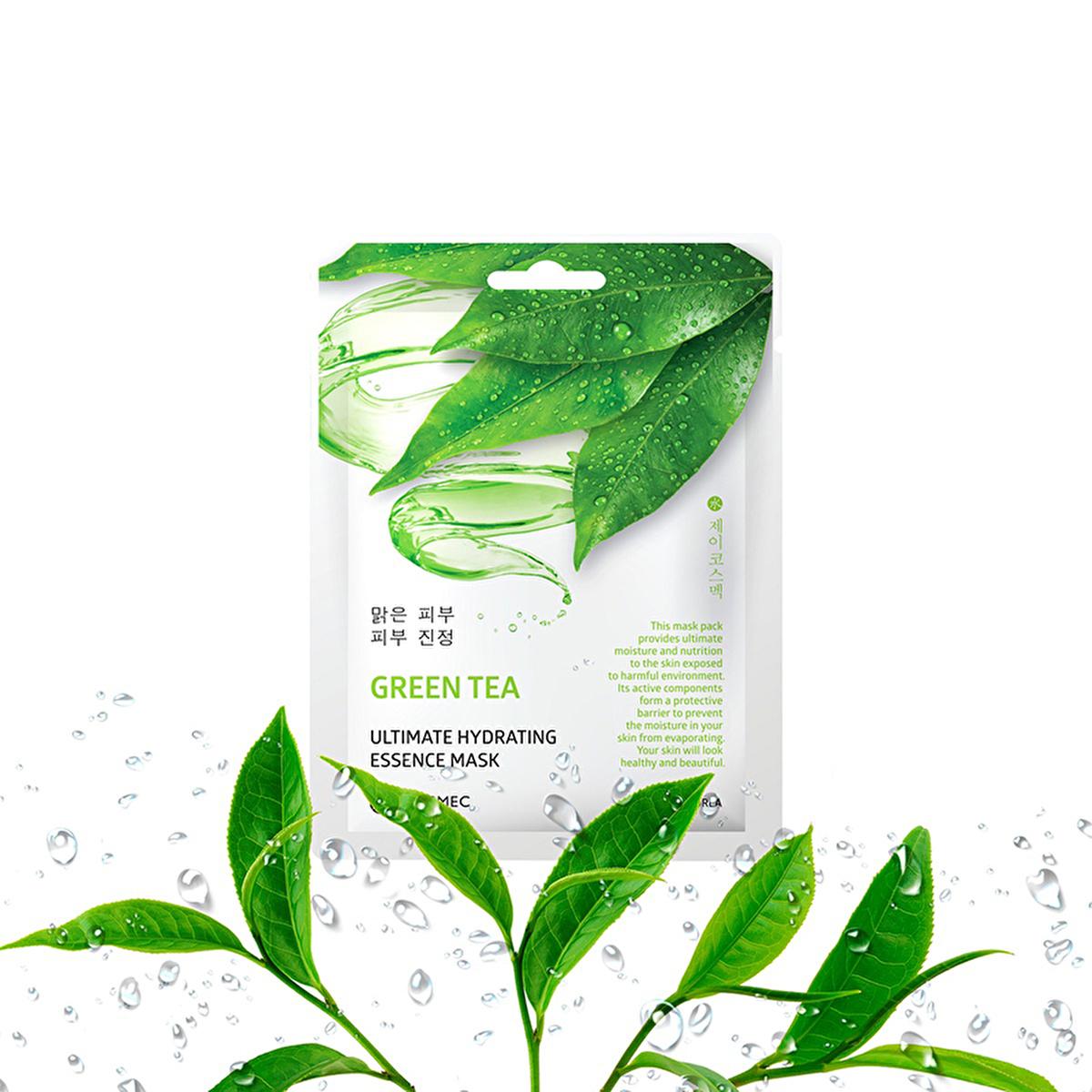 JKosmec Hydrating Green Tea Face Mask - Moisturizing &amp; Toner for All Skin Types | 25 ml